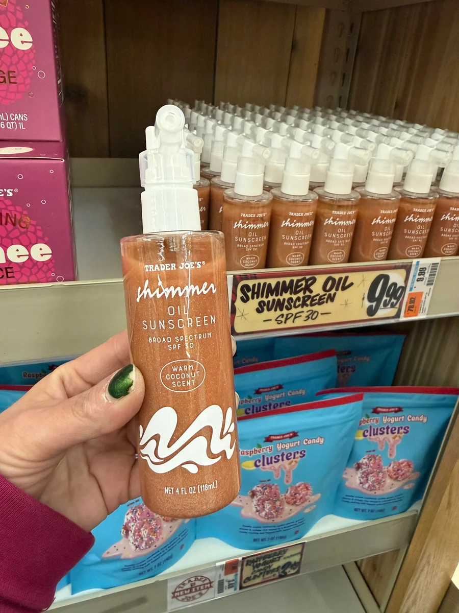 Shimmer Oil Sunscreen by Trader Joe's