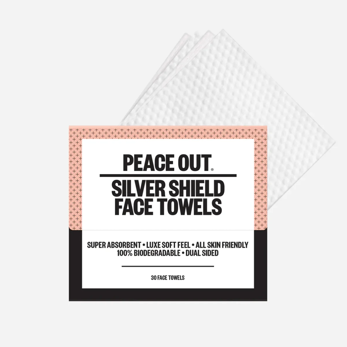 Silver Shield Face Towels by Peace Out Skincare