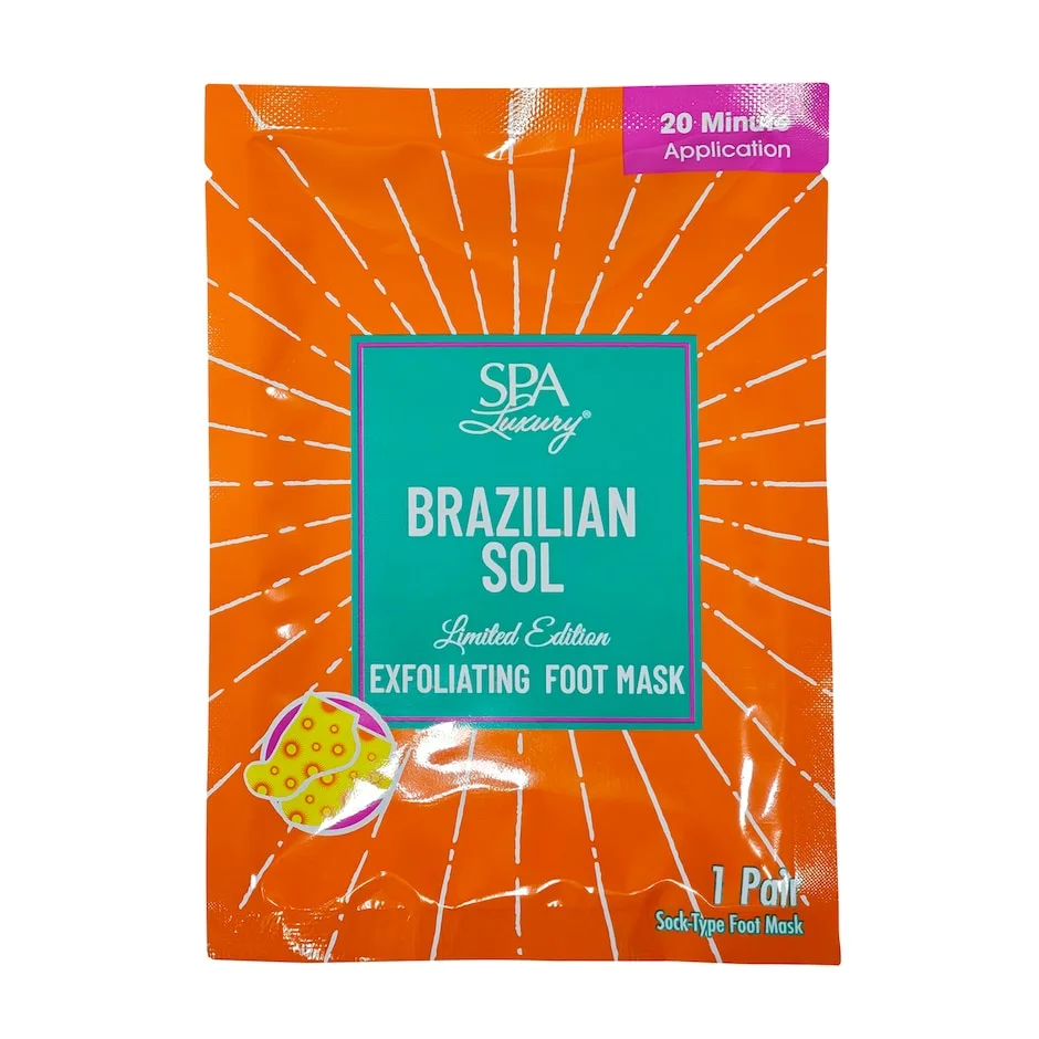 Brazilian Sol Exfoliating Foot Mask by Spa Luxury