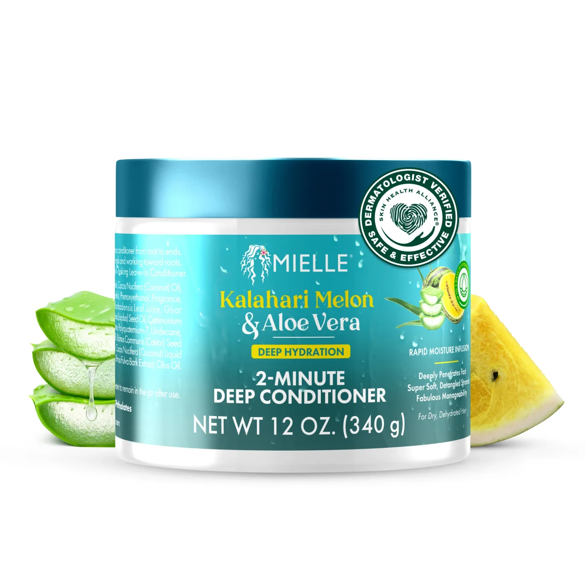 Kalahari Melon & Aloe Vera Deep Hydration 2-Minute Deep Conditioner by Mielle Organics
