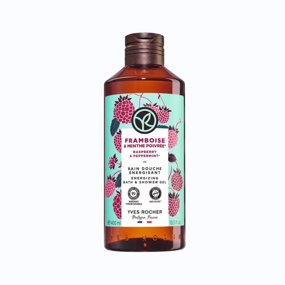 Raspberry & Peppermint Energizing Bath & Shower Gel by Yves Rocher
