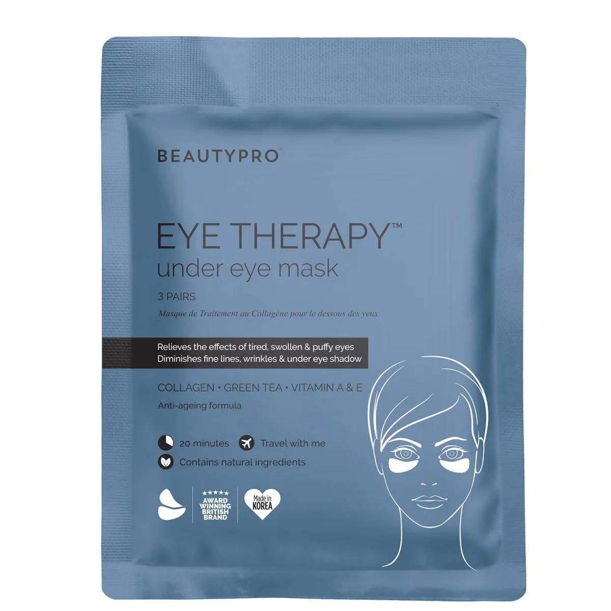 Eye Therapy Under Eye Mask with Collagen and Green Tea Extract by BEAUTYPRO