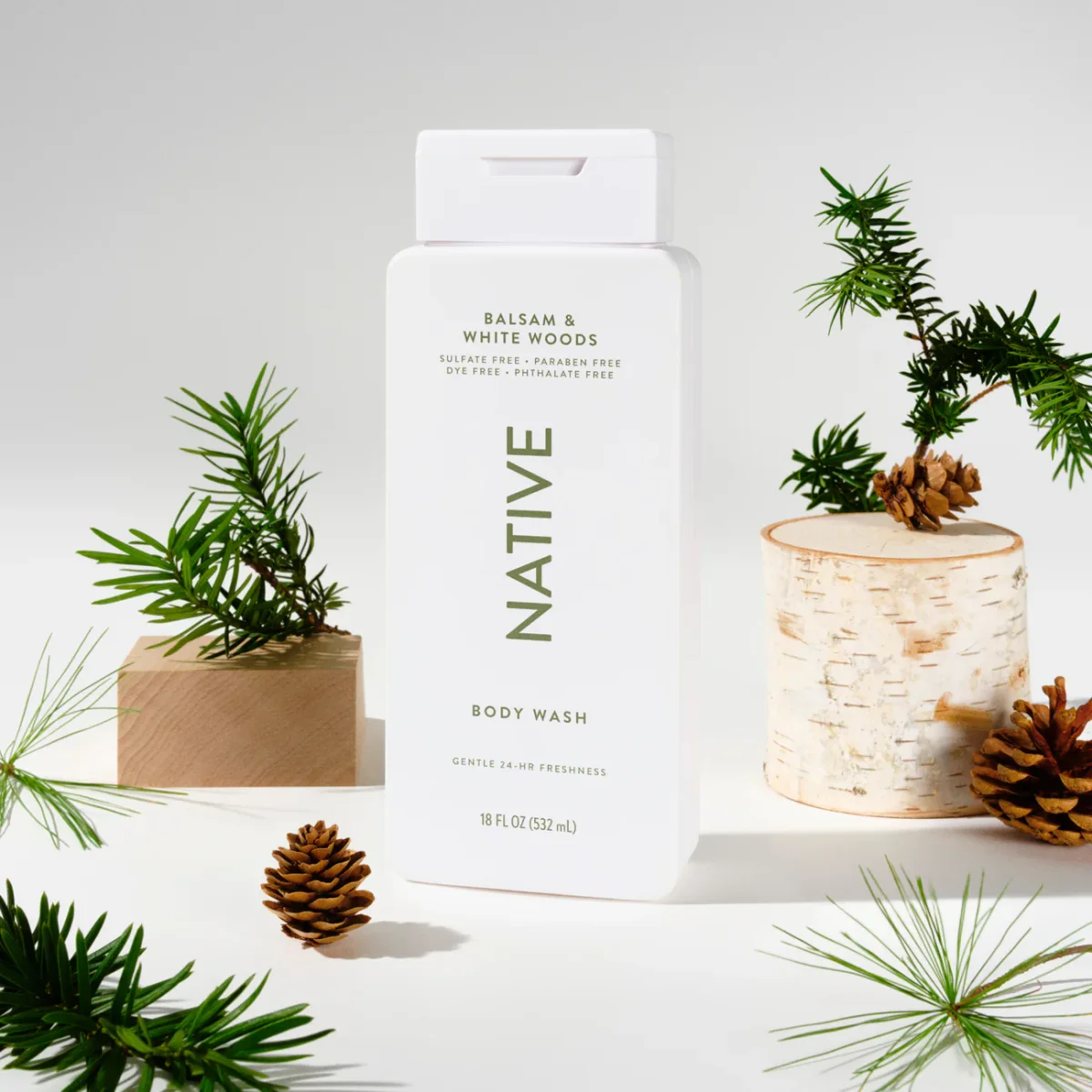 Balsam & White Woods Body Wash by Native