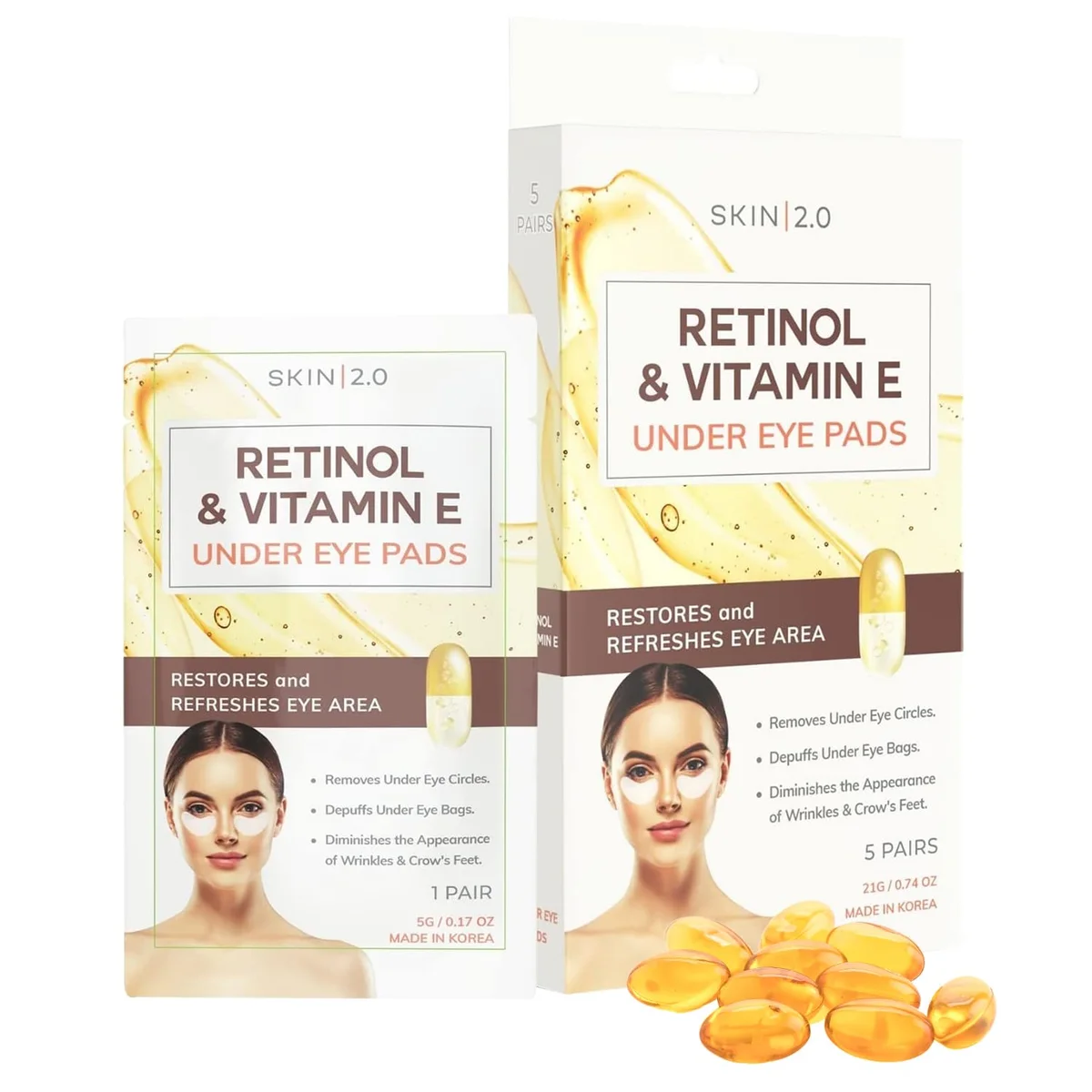 Retinol & Vitamin E Under Eye Pads by Skin 2.0