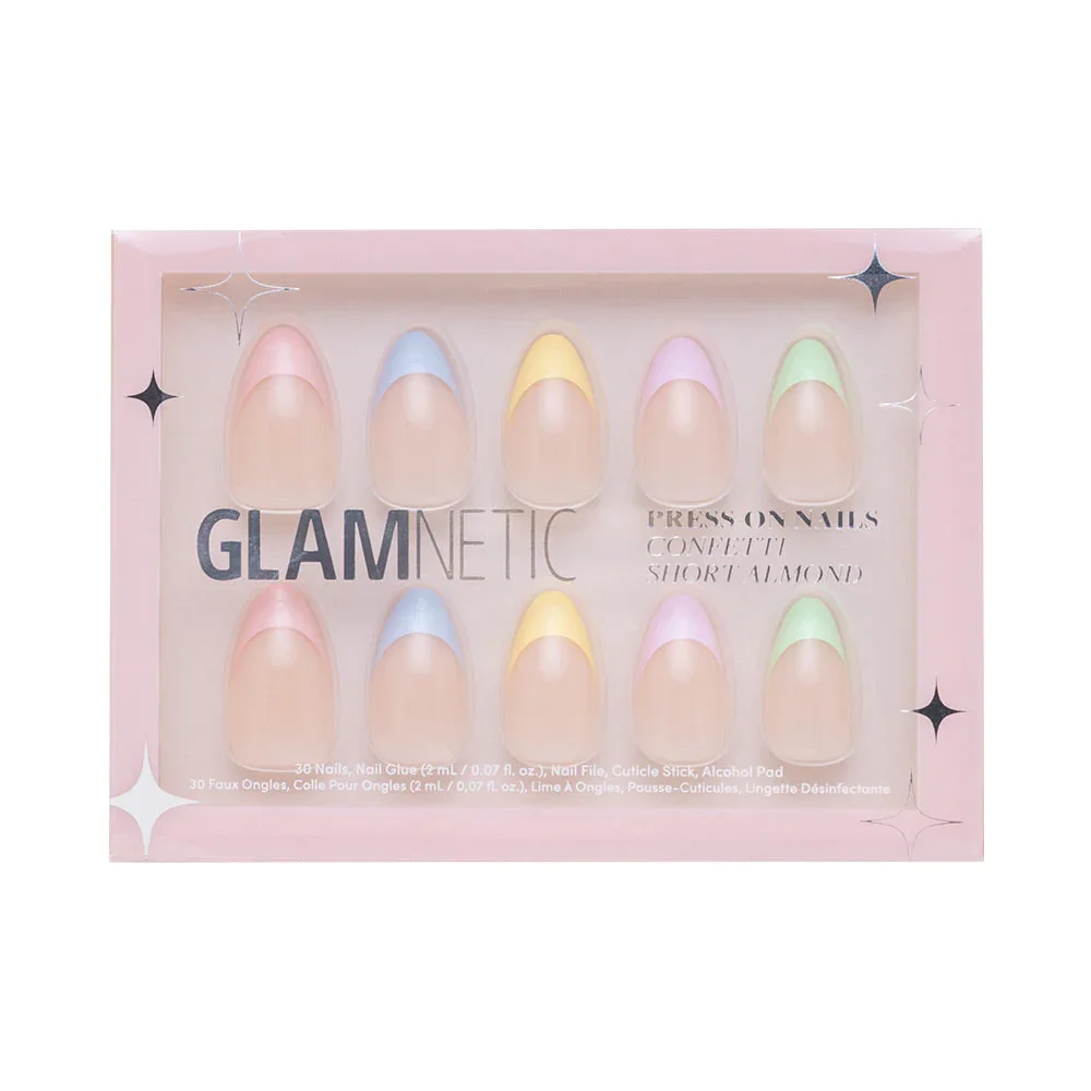Confetti Short Almond Press-On Nails by Glamnetic