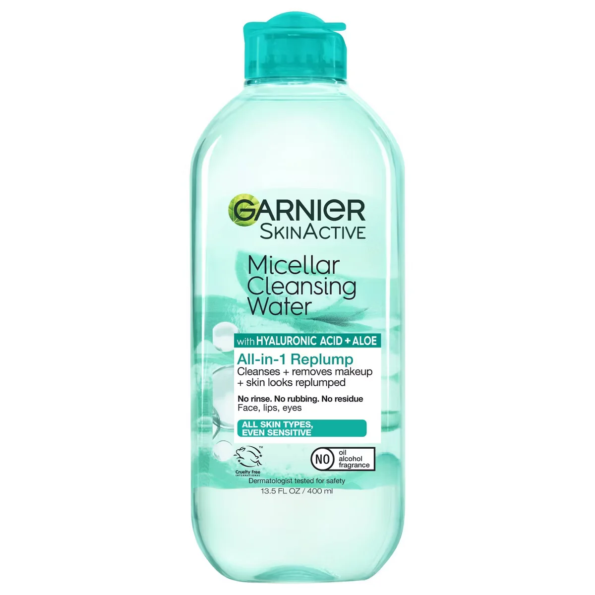 SkinActive Replumping Hyaluronic Acid + Aloe Micellar Cleansing Water by Garnier