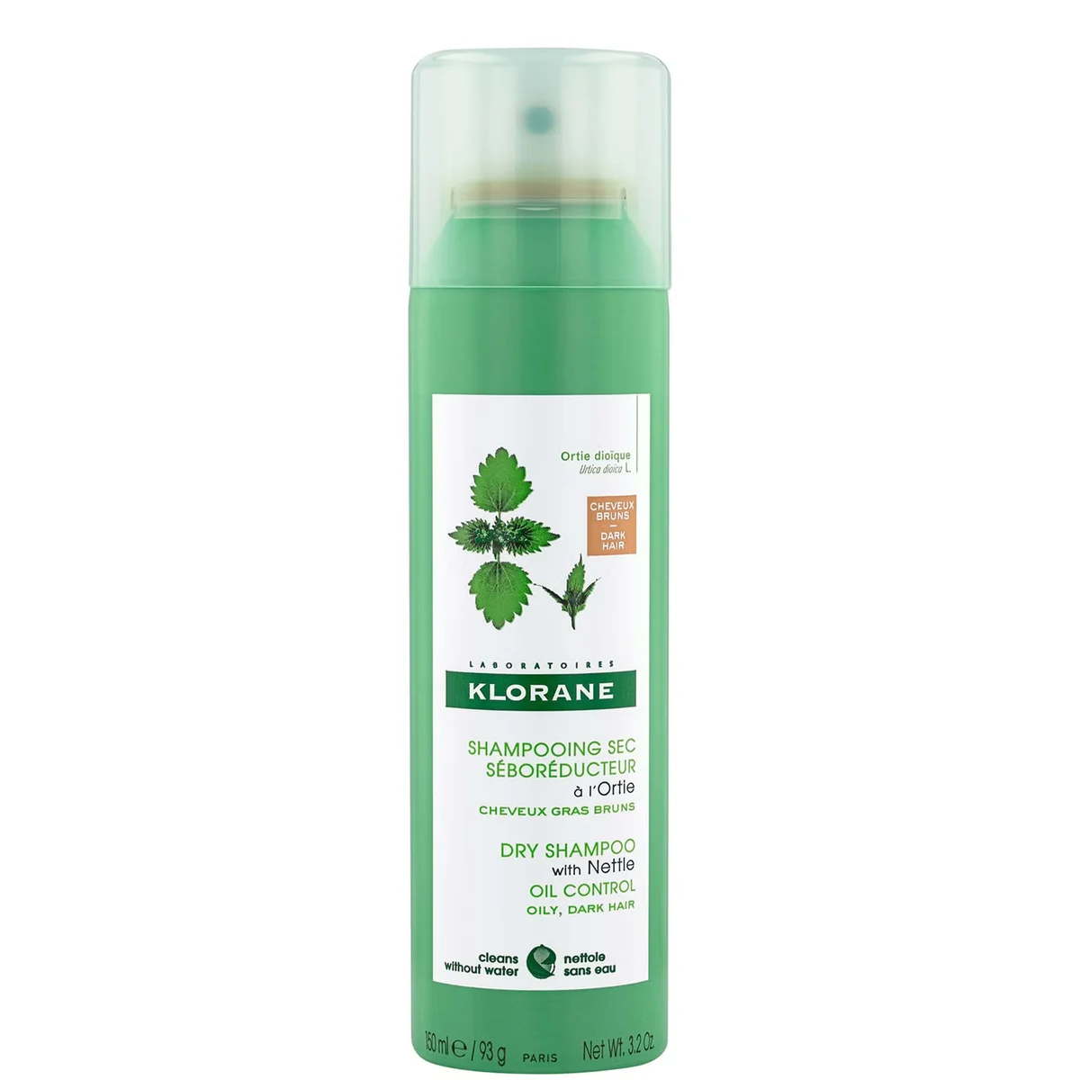 Dark Hair Dry Shampoo with Nettle by Klorane