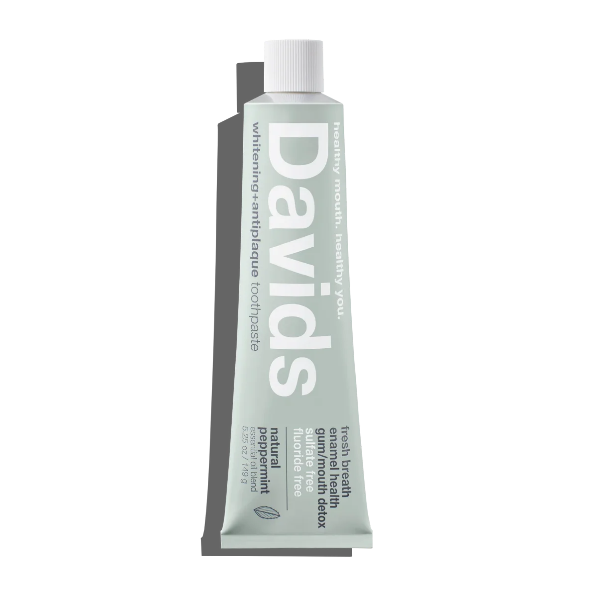 Natural Peppermint Whitening + Antiplaque Toothpaste by Davids