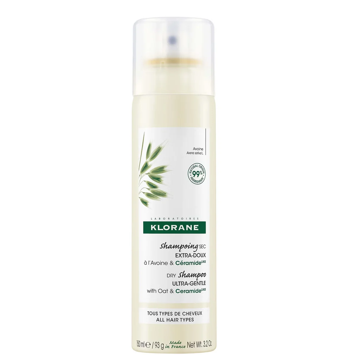 Ultra-Gentle Dry Shampoo with Oat and Ceramide by Klorane