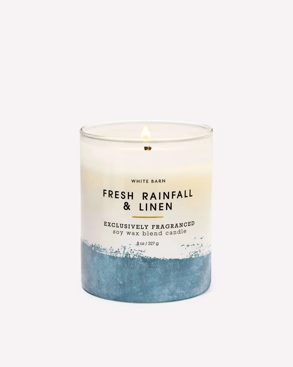 Fresh Rainfall & Linen Candle by Bath & Body Works