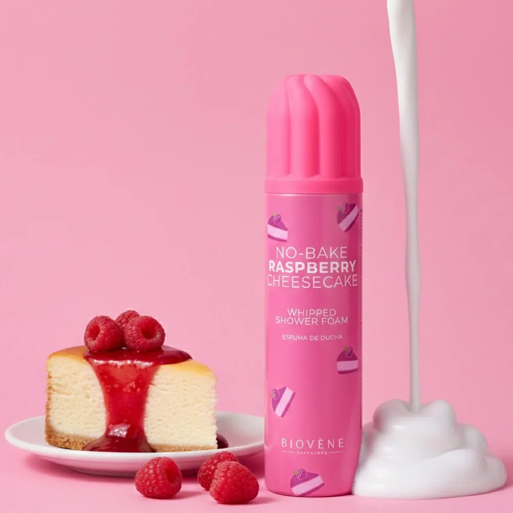 No-Bake Raspberry Cheesecake Whipped Shower Foam by Biovène Barcelona