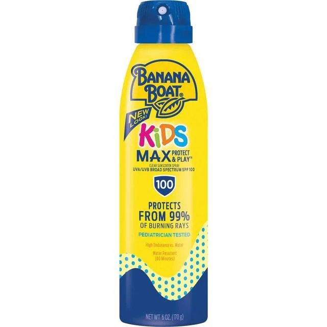 Kids Max Protect & Play Sunscreen Spray SPF 100 by Banana Boat