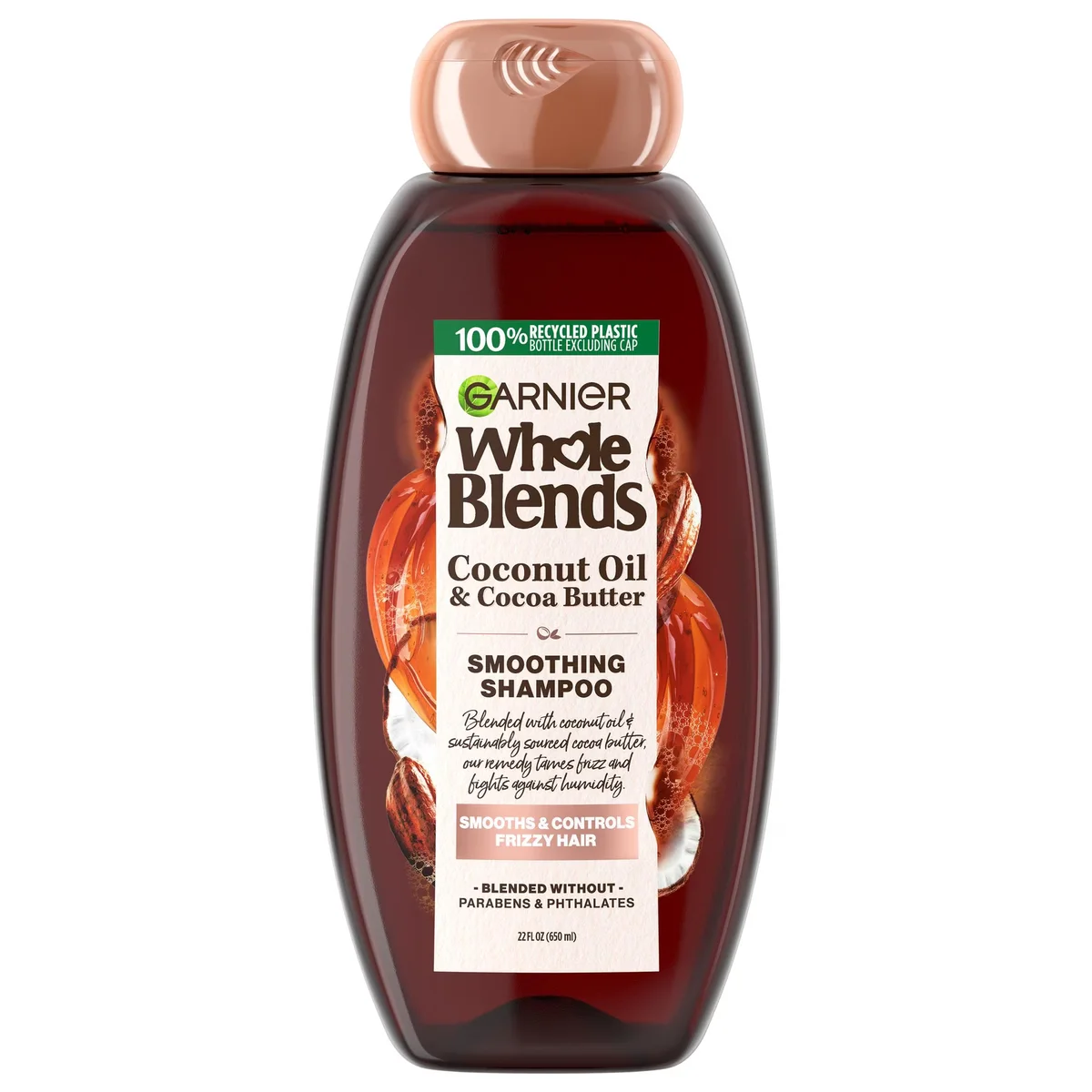 Whole Blends Coconut Oil & Cocoa Butter Smoothing Shampoo by Garnier