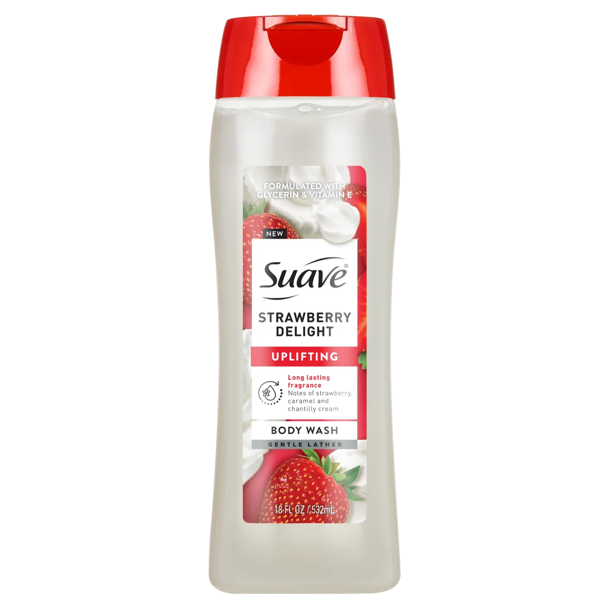 Strawberry Delight Uplifting Body Wash by Suave