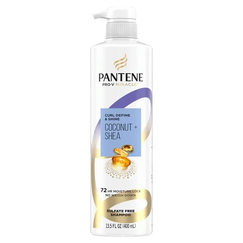 Curl Define & Shine Coconut + Shea Sulfate-Free Shampoo by Pantene
