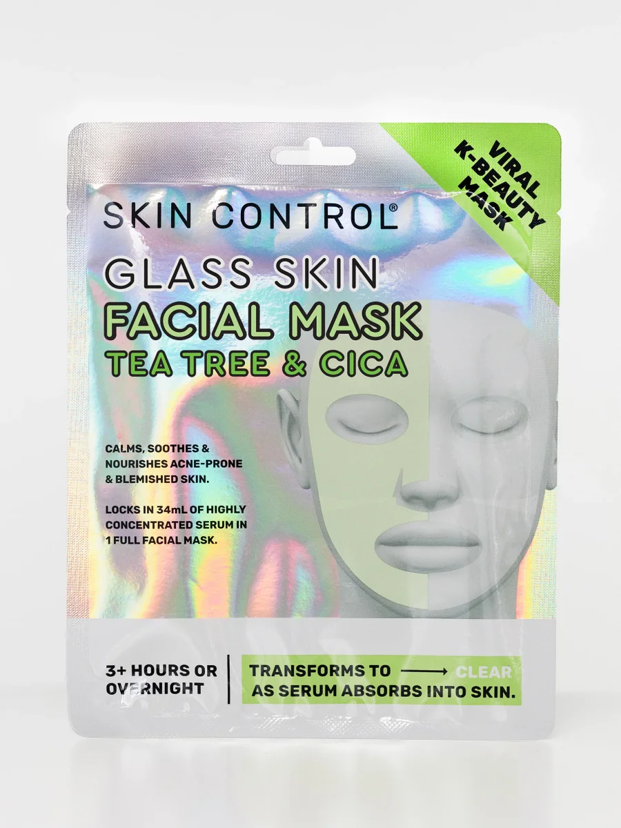 Glass Skin Facial Mask Tea Tree & Cica by Skin Control