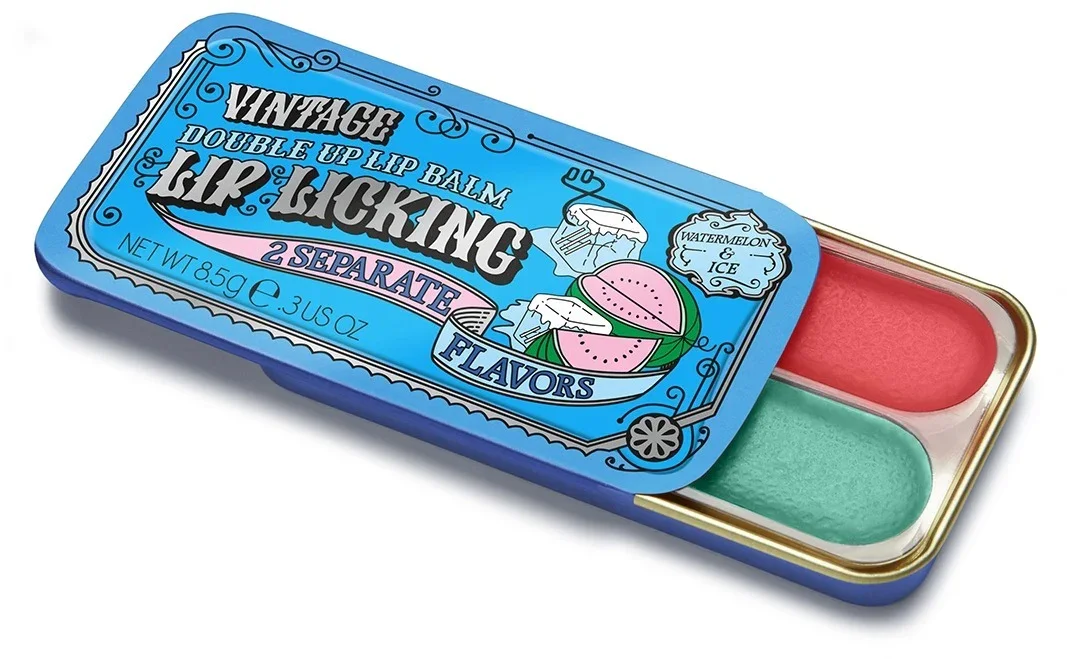 Watermelon & Ice Double Up Lip Licking Flavored Lip Balm by Tinte Cosmetics