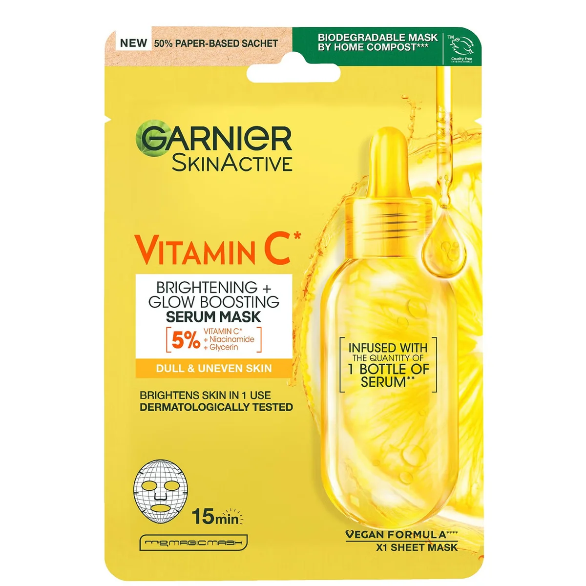 SkinActive Moisture Bomb Vitamin C Sheet Mask by Garnier