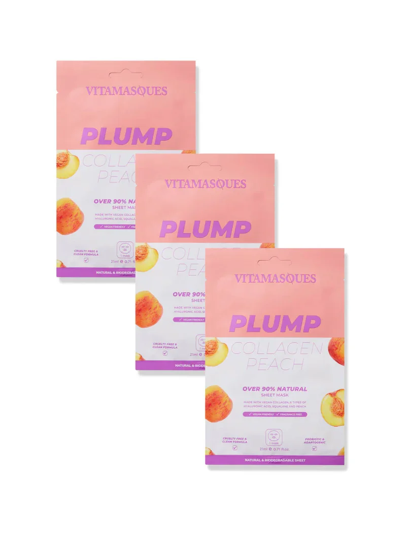 Plump Collagen Peach Face Sheet Mask by Vitamasques