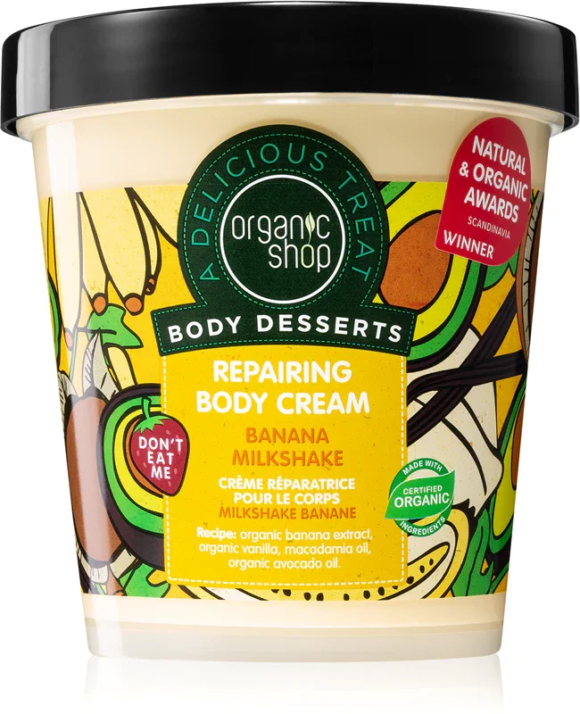 Banana Milkshake Body Desserts Repairing Body Cream by Organic Shop