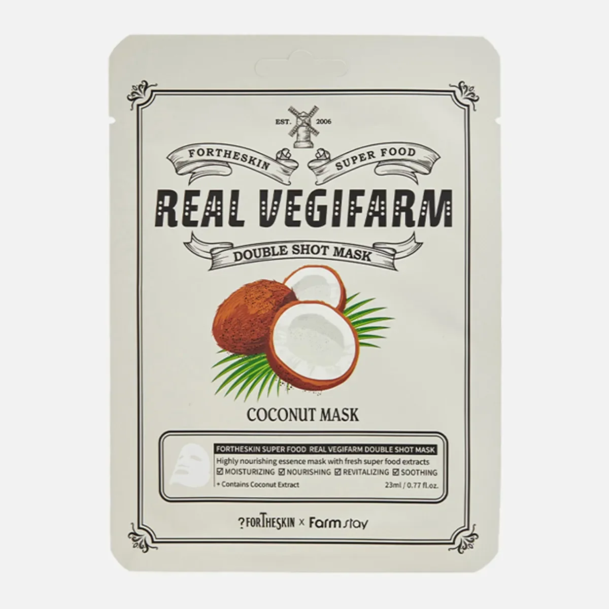 Real Vegifarm Double Shot Coconut Mask by FORTHESKIN