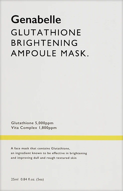 Glutathione Brightening Ampoule Mask by Genabelle