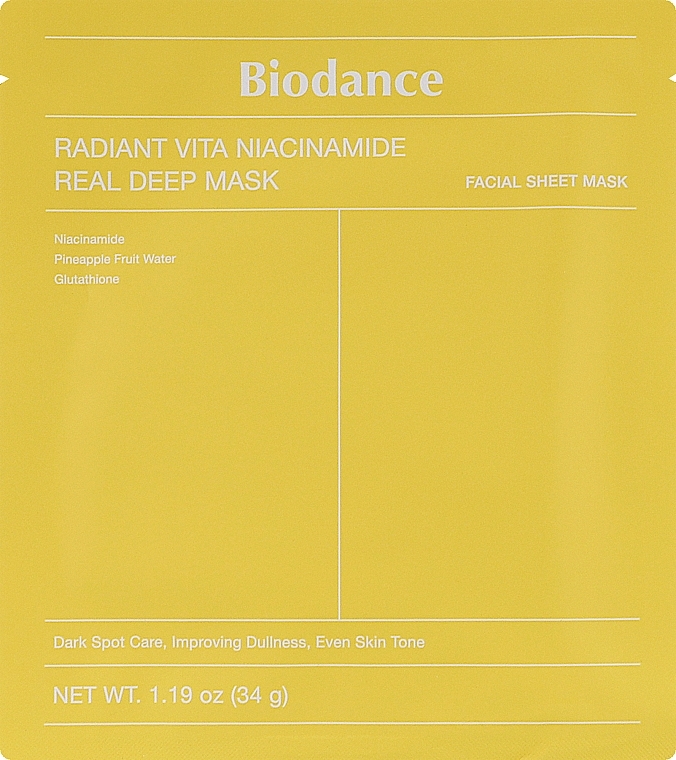 Radiant Vita Niacinamide Real Deep Mask by Biodance