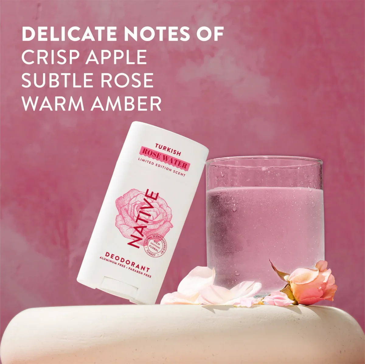 Turkish Rose Water Deodorant Stick by Native