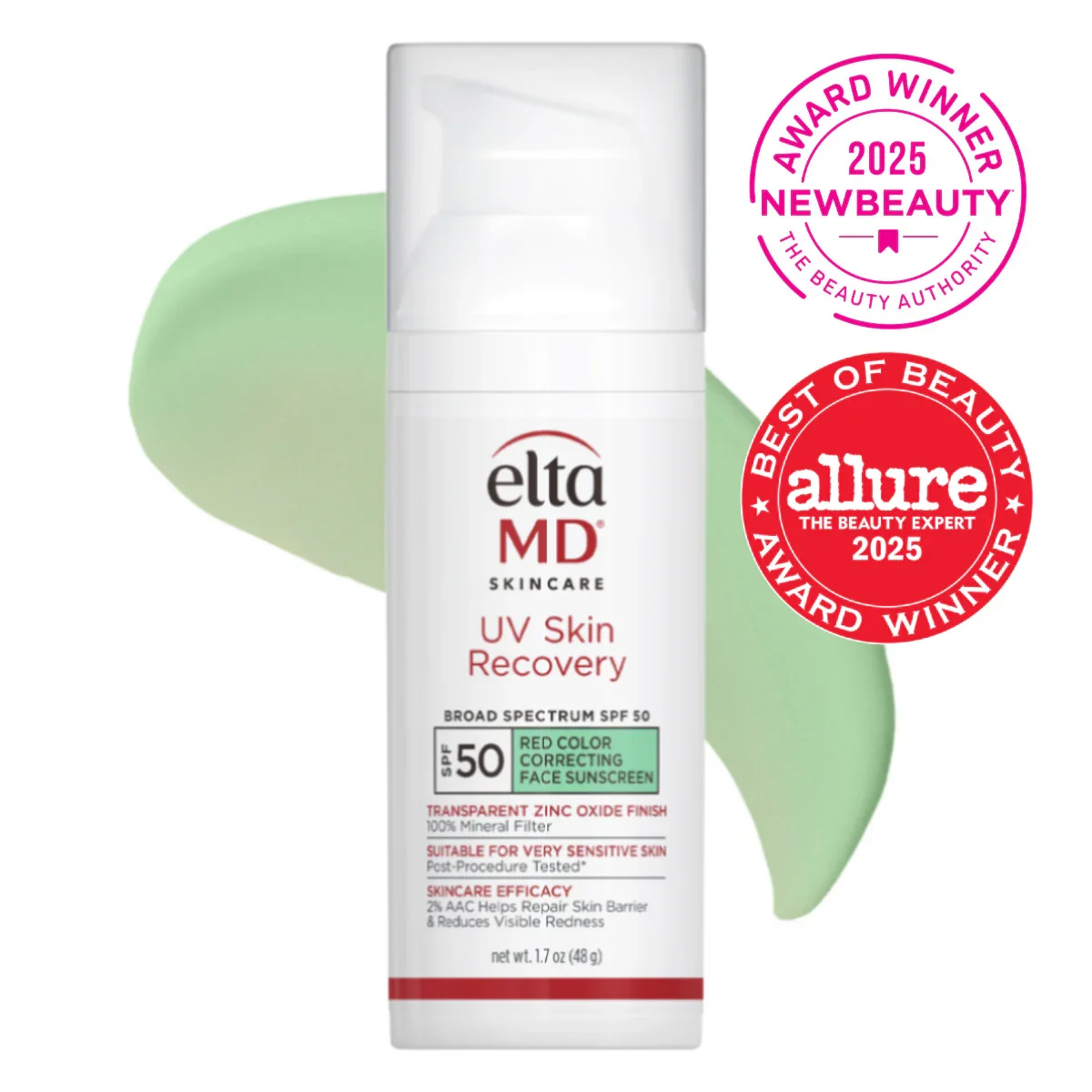 UV Skin Recovery Red Color Correcting Green Tint Broad Spectrum SPF 50 by EltaMD