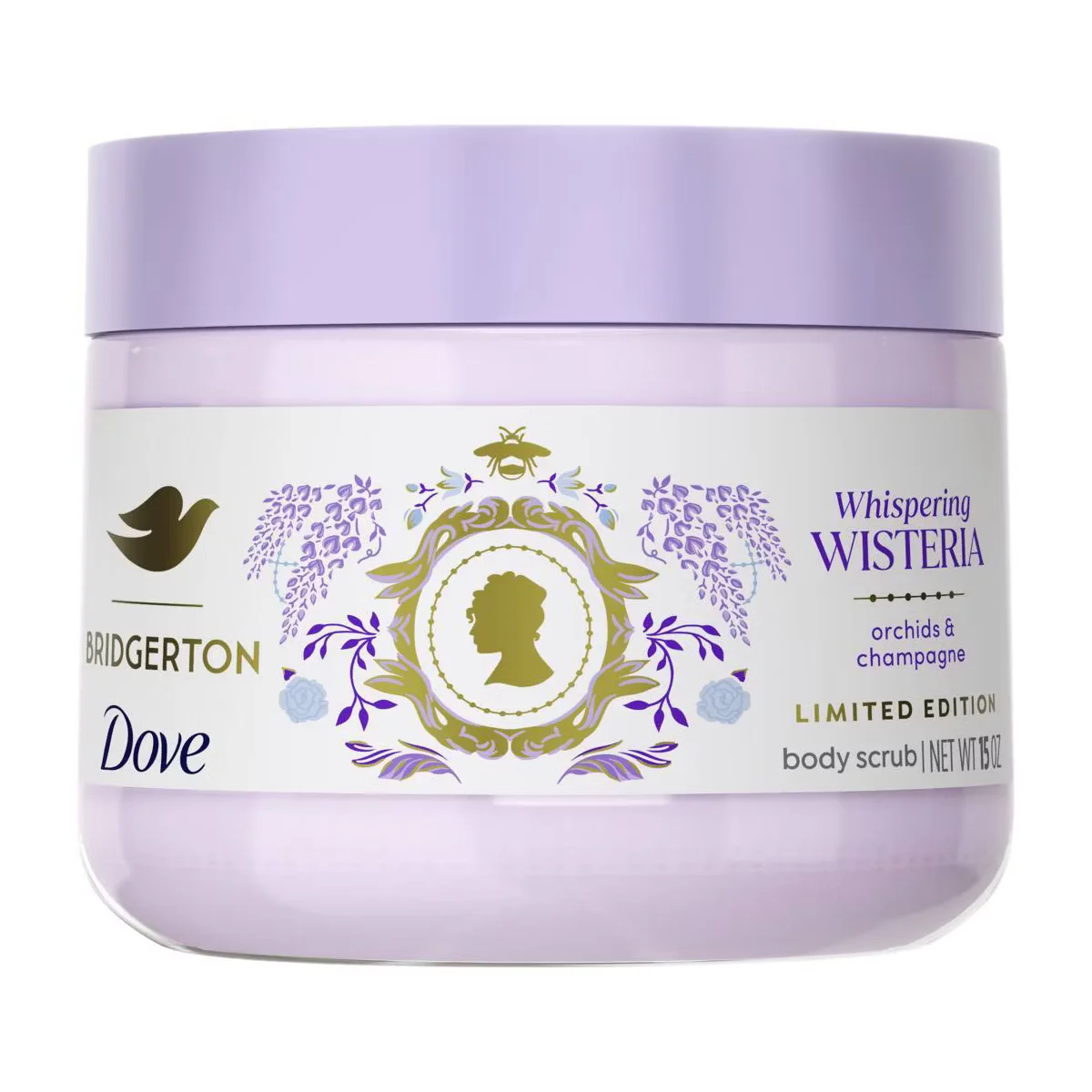 Bridgerton Whispering Wisteria Body Scrub by Dove