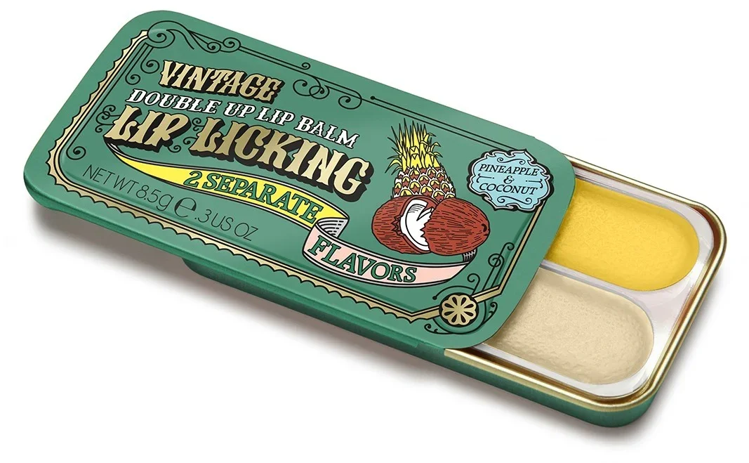 Pineapple & Coconut Double Up Lip Licking Flavored Lip Balm by Tinte Cosmetics