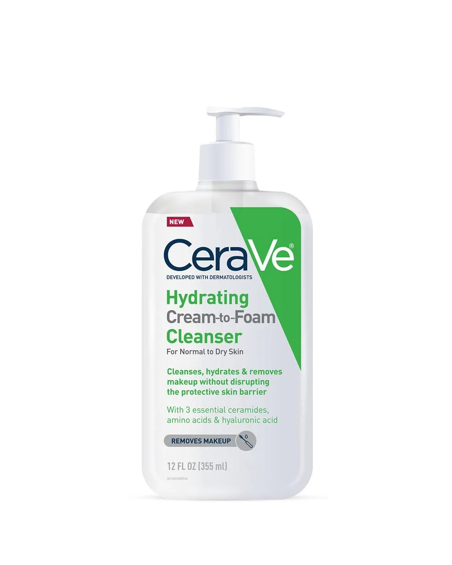 Hydrating Cream-to-Foam Cleanser by CeraVe
