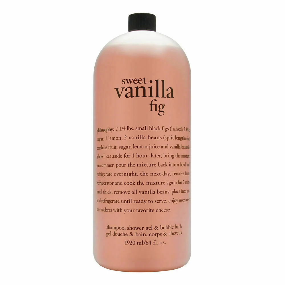 Sweet Vanilla Fig Shampoo, Shower Gel, & Bubble Bath by Philosophy