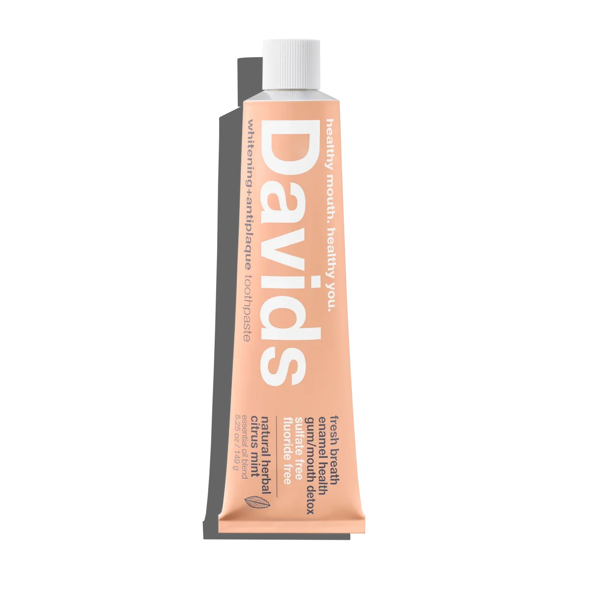 Natural Herbal Citrus Mint Whitening + Antiplaque Toothpaste by Davids