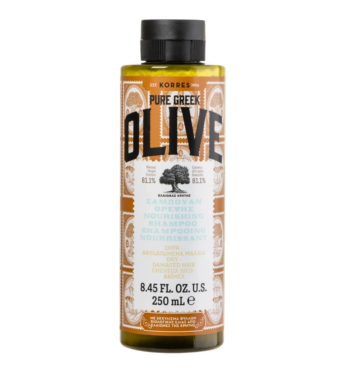 Pure Greek Olive Nourishing Shampoo for Dry/Damaged Hair by Korres
