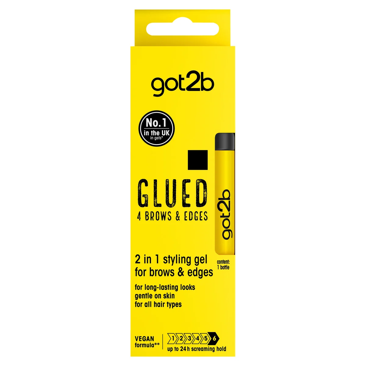 Glued 4 Brows & Edges 2-In-1 Styling Gel by got2b