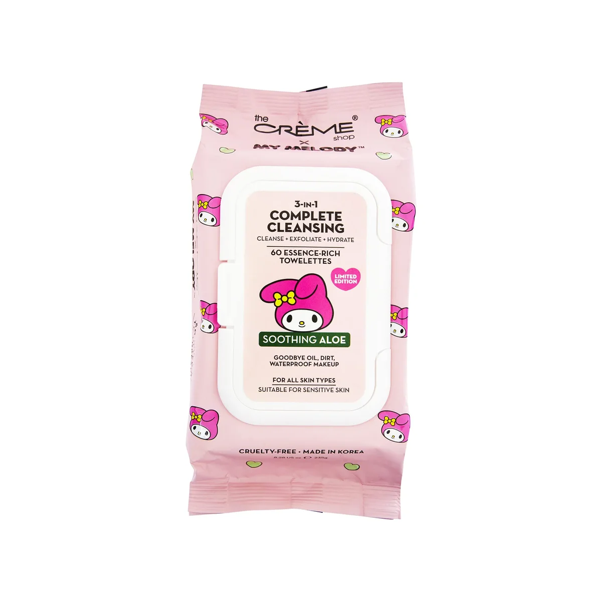 My Melody Soothing Aloe 3-In-1 Complete Cleansing Towelettes by The Crème Shop