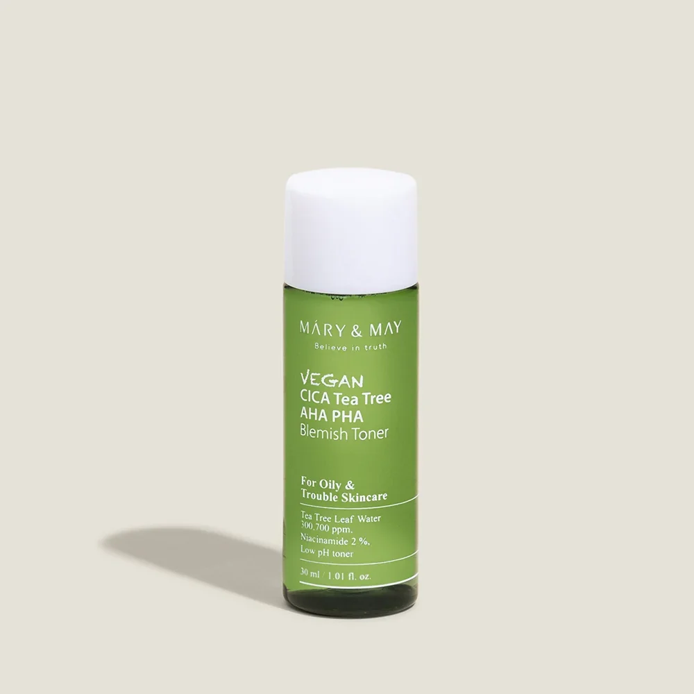Vegan CICA Tea Tree AHA PHA Blemish Toner by Mary & May