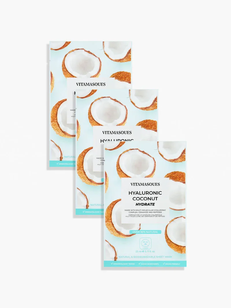 Hyaluronic Coconut Hydrate Face Sheet Mask by Vitamasques