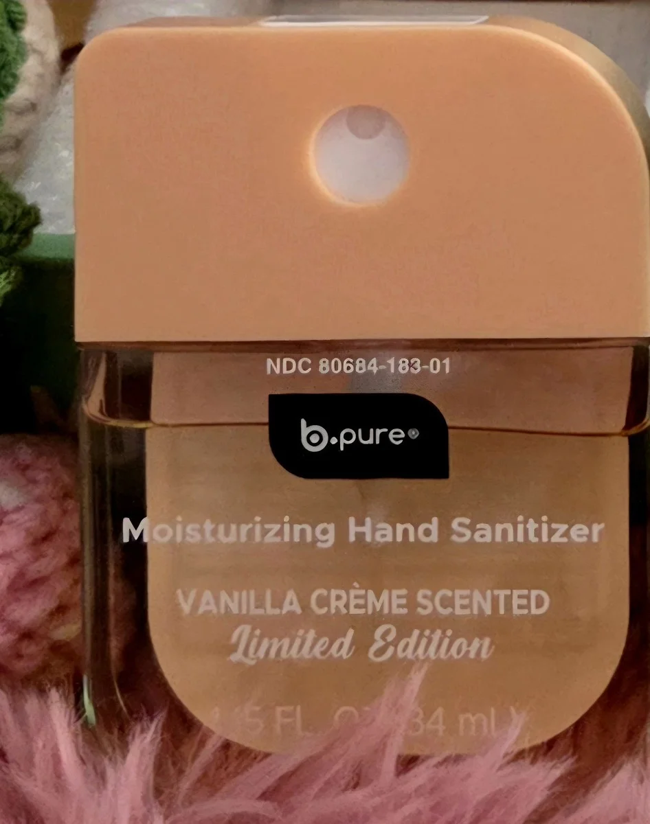 Vanilla Creme Moisturizing Hand Sanitizer by b pure