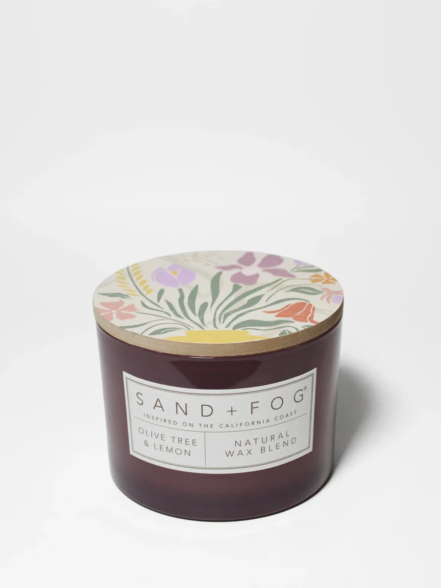 Olive Tree & Lemon Candle by Sand + Fog