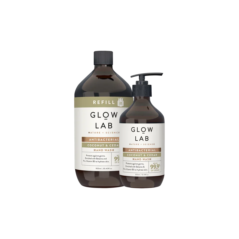 Anti-Bacterial Coconut & Cedarwood Hand Wash by Glow Lab