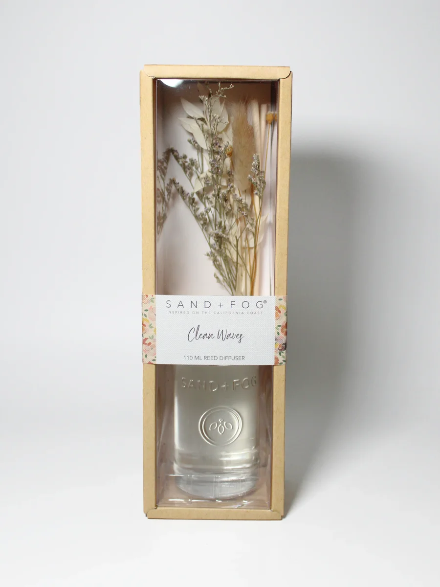 Clean Waves Reed Diffuser by Sand + Fog