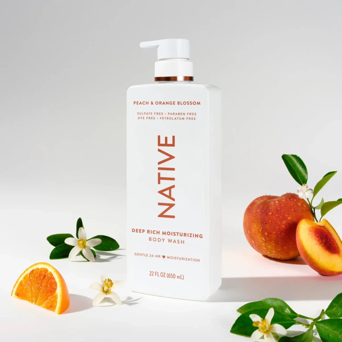 Peach & Orange Blossom Moisturizing Body Wash by Native