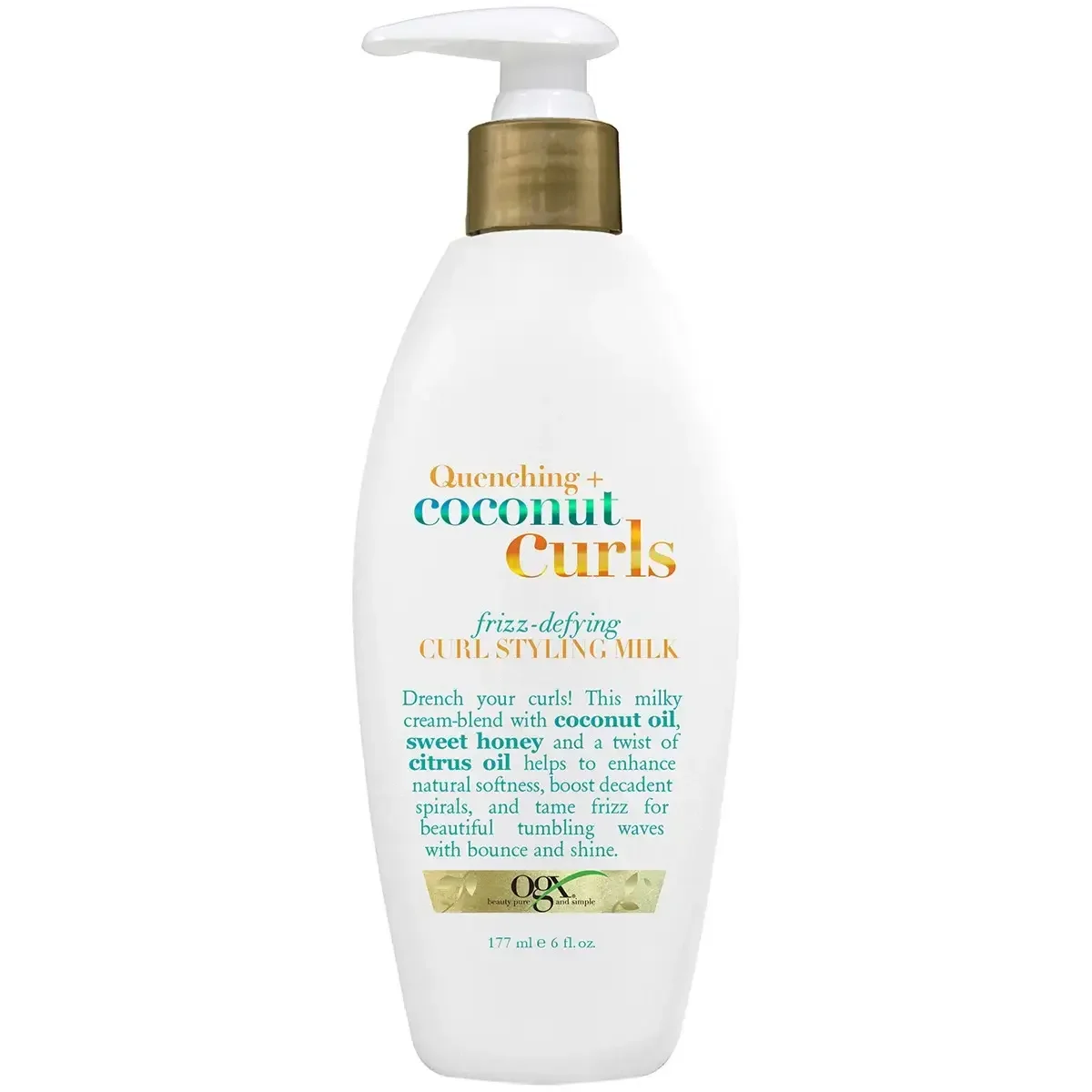 Quenching + Coconut Curls Frizz Defying Curl Styling Milk by OGX