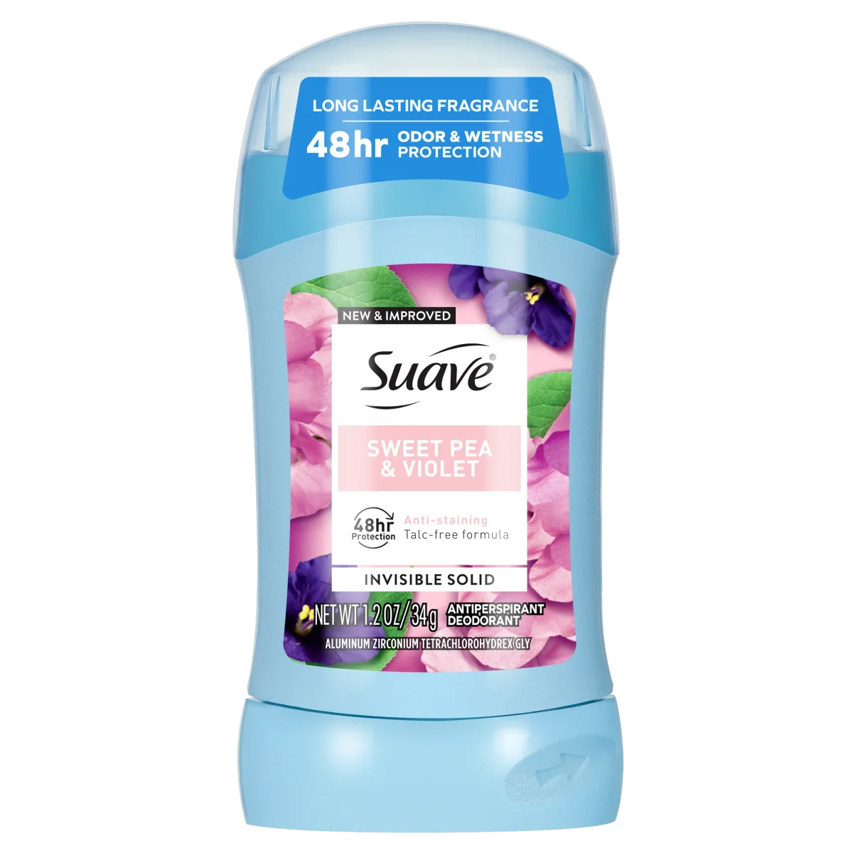 Sweet Pea & Violet Invisible Solid Antiperspirant Deodorant Stick by Suave