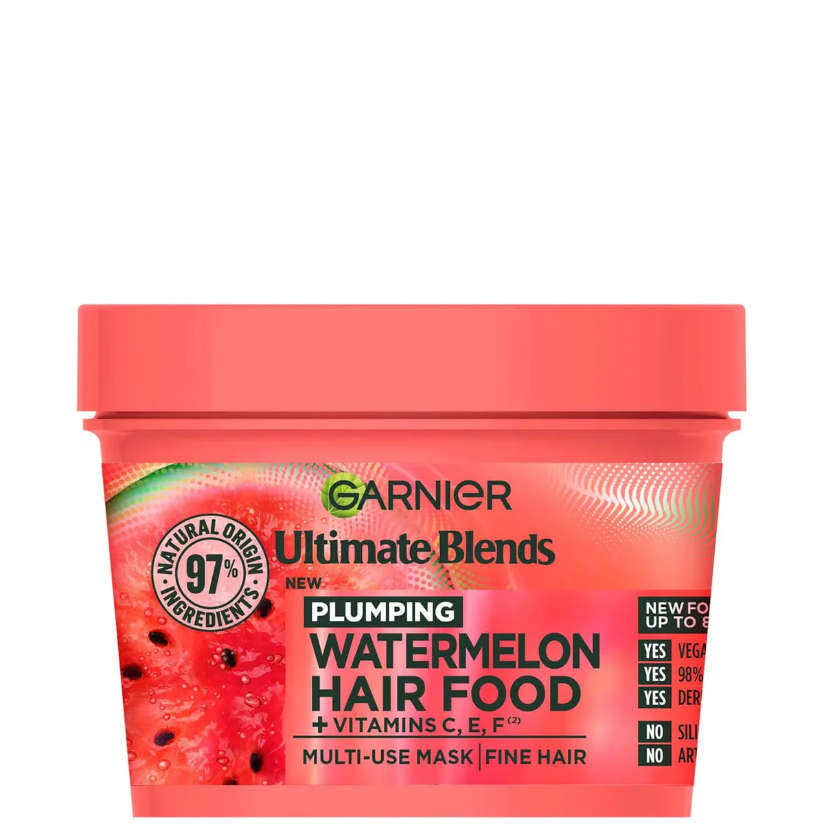 Ultimate Blends Plumping Hair Food Watermelon 3-in-1 Mask Treatment by Garnier