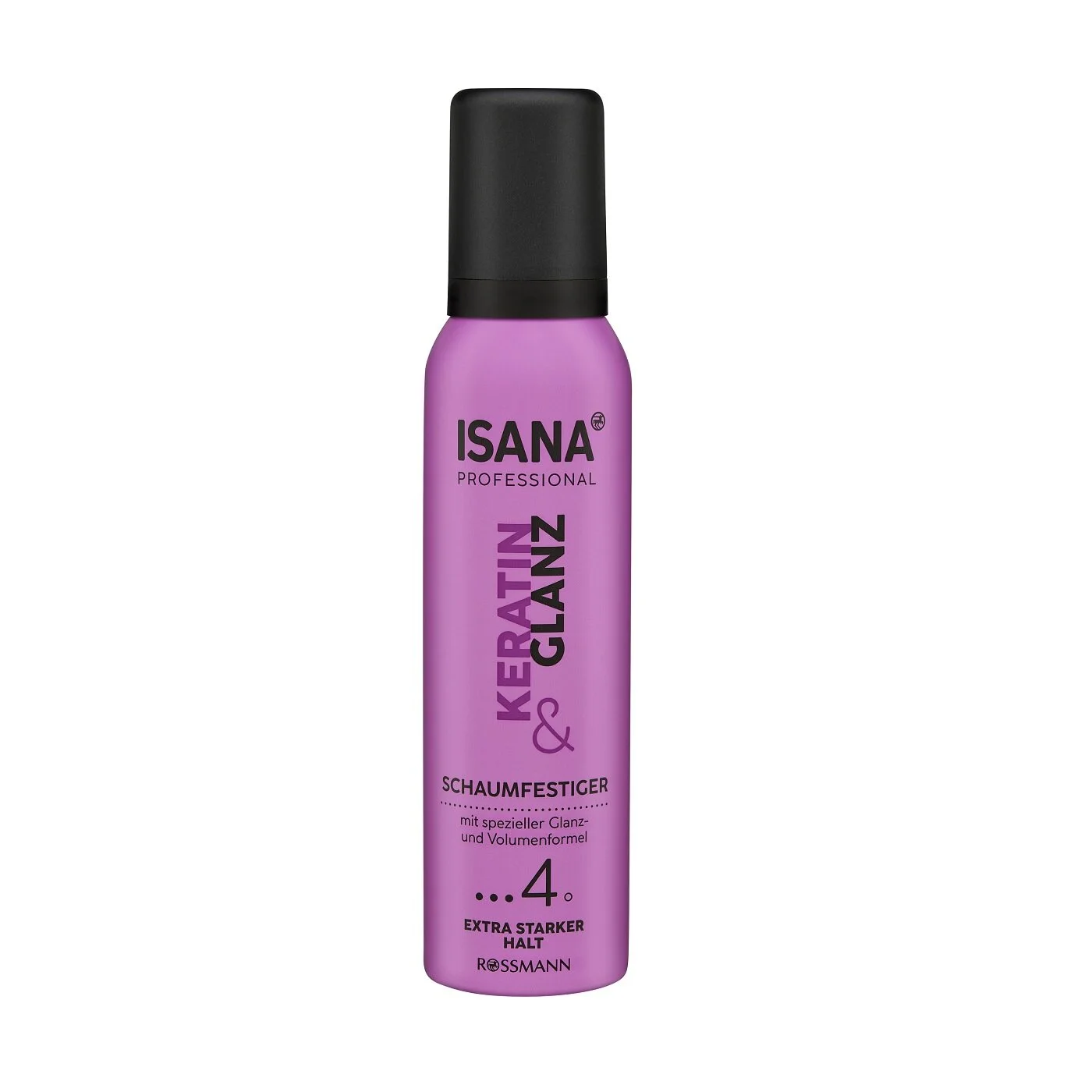 Professional Keratin & Shine Extra Strong Hold Volumizing Hair Mousse (Level 4) by ISANA