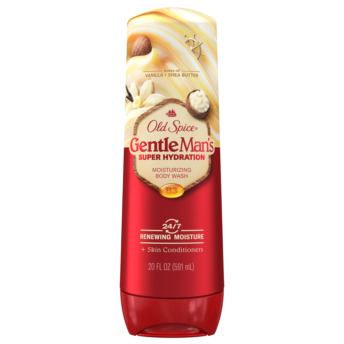 Gentleman's Super Hydration Vanilla + Shea Butter Body Wash by Old Spice