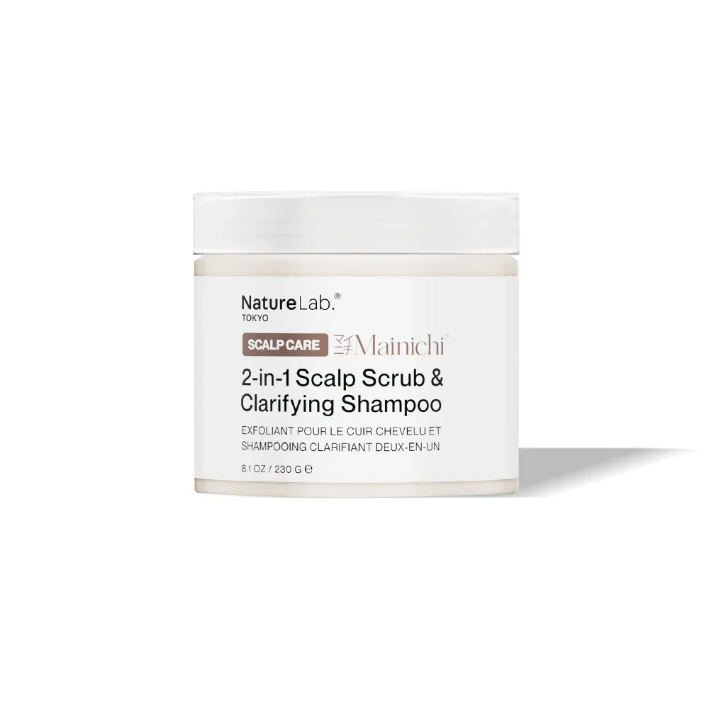 Mainichi 2-in-1 Scalp Scrub & Clarifying Shampoo by NatureLab Tokyo